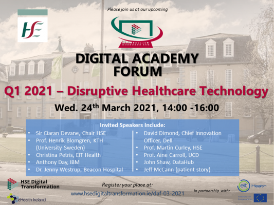 Lineup for Digital Academy Forum (DAF) Q1 2021